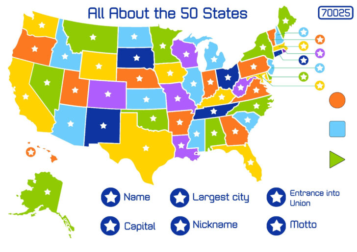 Map Of USA States Abbreviated