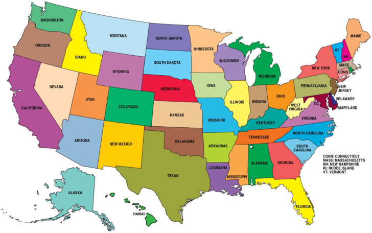Free Map Of USA States