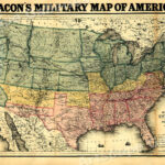 1862 Bacons Military Map Of America Civil War Wall Map Poster 24x36