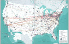 24 x36 Gallery Poster Map Air Traffic Airports United States