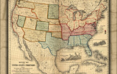 24 x36 Gallery Poster Military Map Of The United States 1861 P10