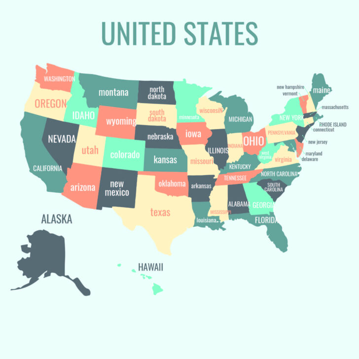 Printable USA Map With States