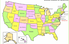50 States Map Quiz Printable Map