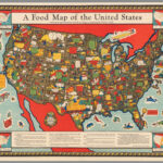 A Food Map Of The United States David Rumsey Historical Map Collection