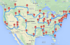 a map of the optimal united states road trip that hits landmarks in all A Map Of The Optimal United States Road Trip That Hits Landmarks In All