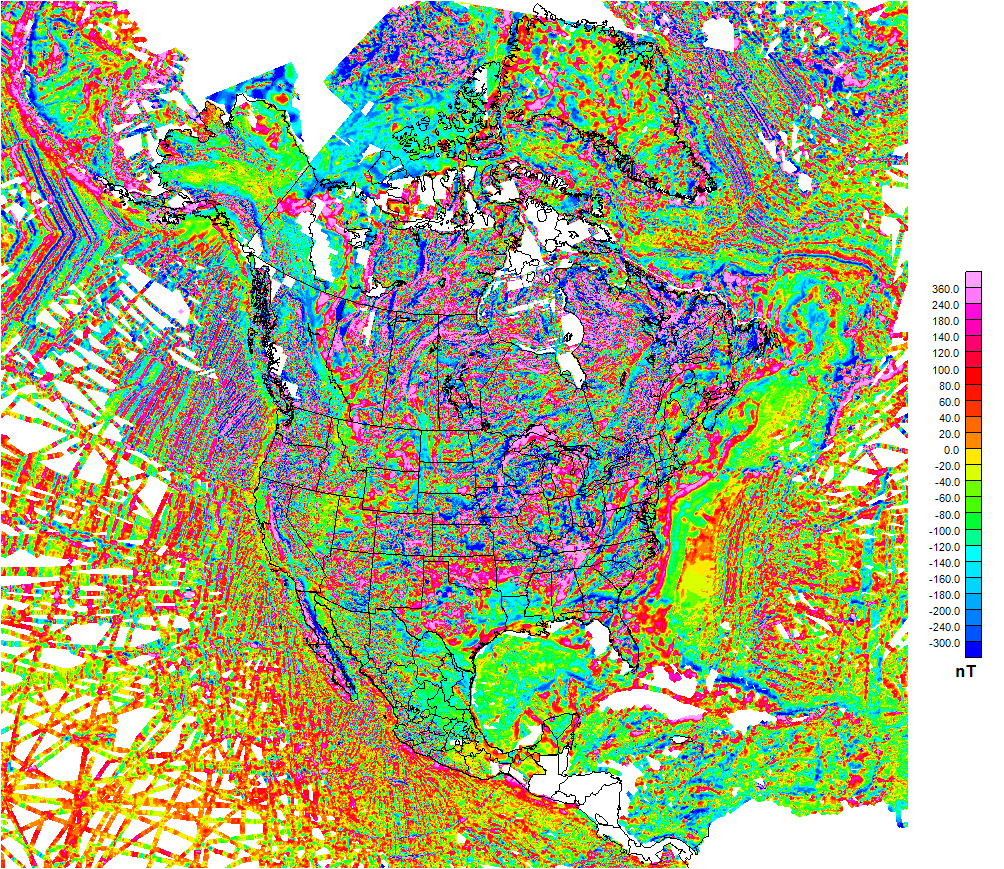 A Preliminary Full Spectrum Magnetic Anomaly Grid Of The United States 