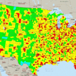 Air Quality In The Contiguous United States 3500 2198 Cancer Map