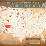 American Indian Reservations Map W Reservation Names 24 X36