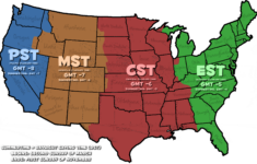 American Time Zones Time Zone Map Kids Calendar The Unit