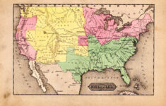 An Unusual Map Of The United States In 1861 From A Uncommon Account Of