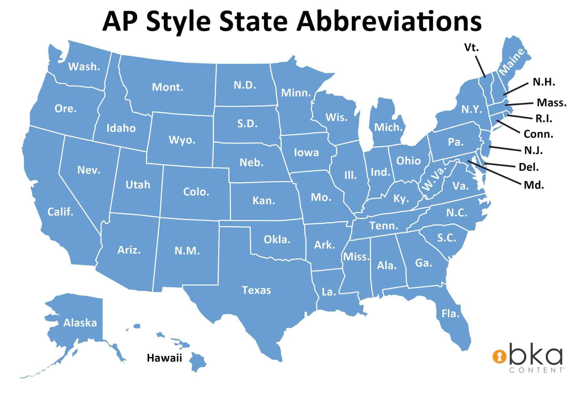 Map Of USA Abbreviated States Printable Map Of USA