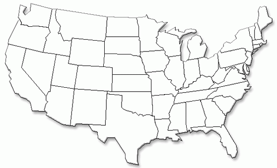White USA Map