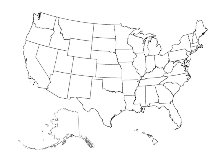 USA Map Blank