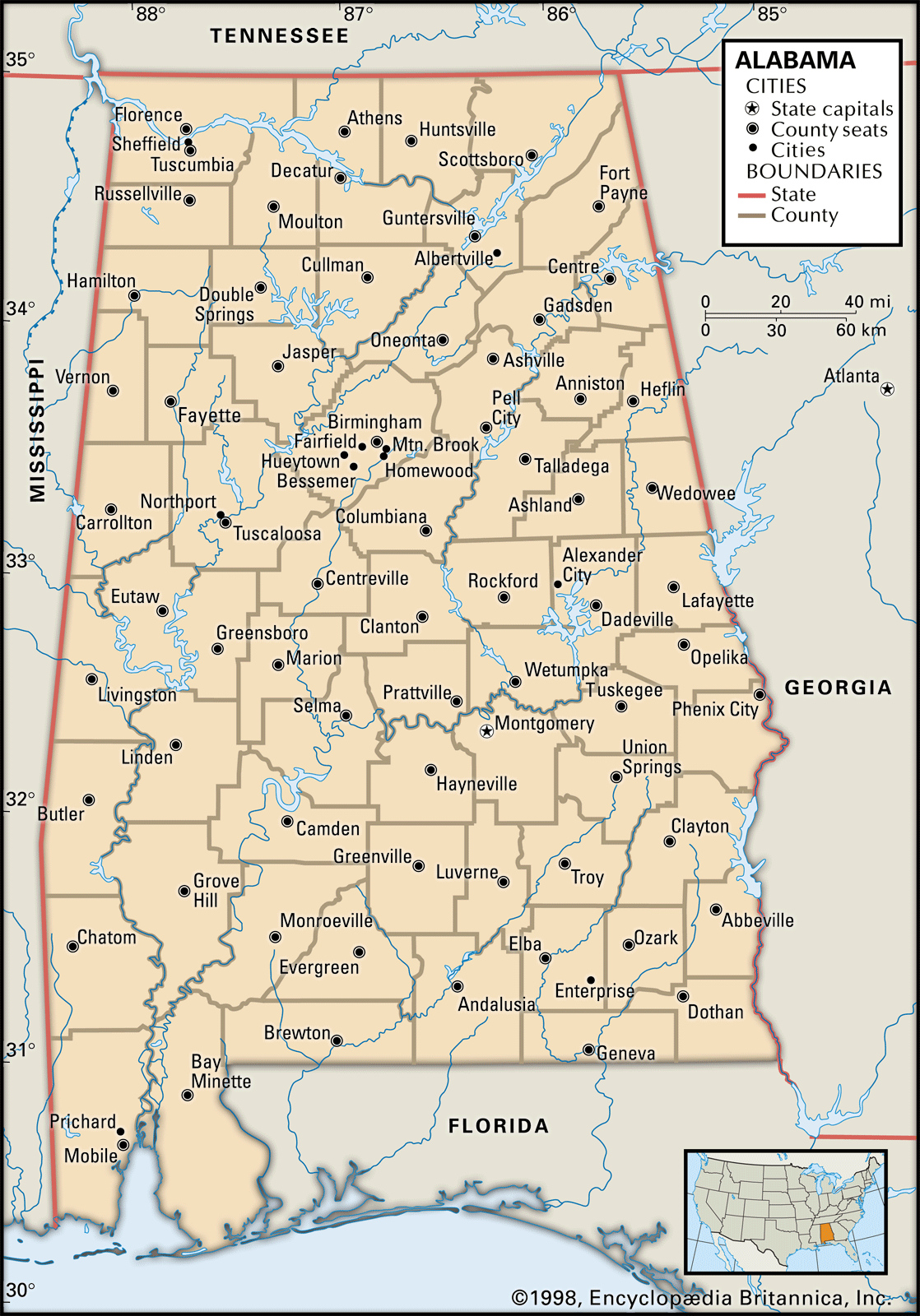 Blog De Linguagens Map Of Alabama