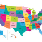 Buy USA Map In Fun Colors Wallpaper Free US Shipping At Happywall