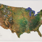 Buy USA Relief Map Satellite Flagline