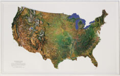 Buy USA Relief Map Satellite Flagline