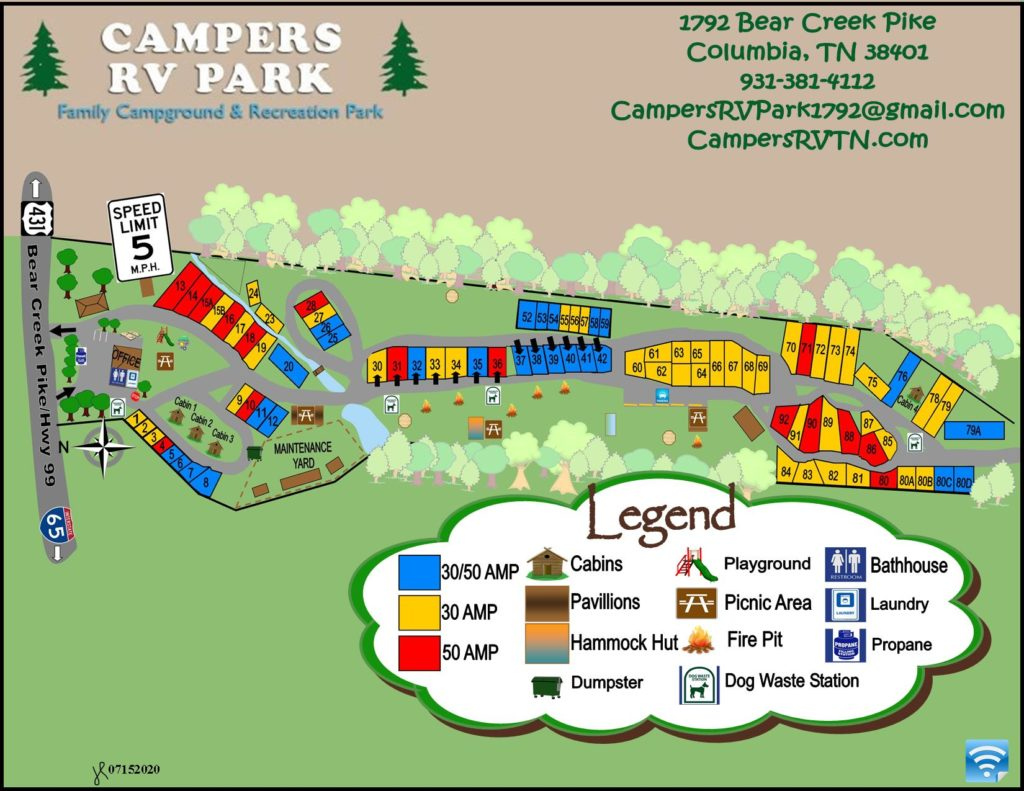 Campers RV Campground Map Campers RV Park