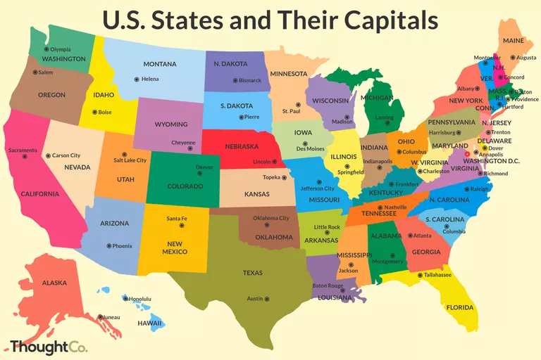 Can You Name All 50 State Capitals States And Capitals Capital Of 