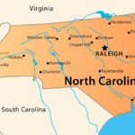 Carolina Map Del Norte Ilustraci N Del Vector Ilustraci N De