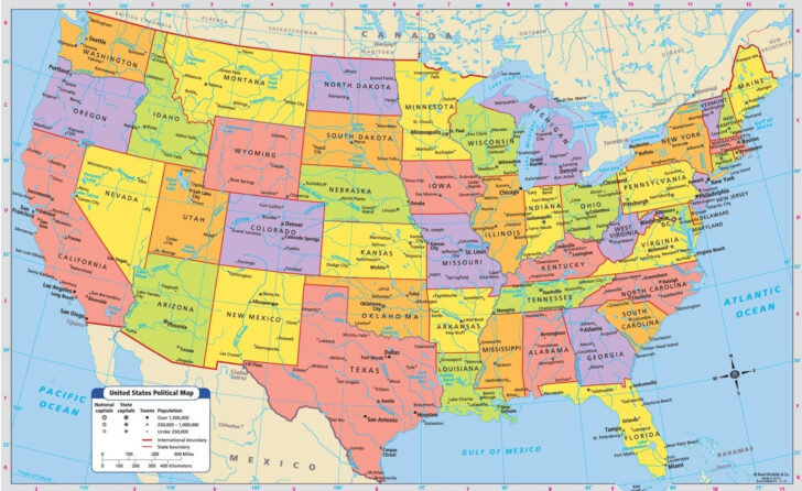 Free USA Map With States And Cities