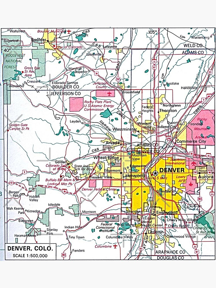 City Map Of Denver Colorado
