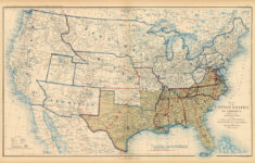 Civil War Atlas Plate 167 Map Of The United States Of America Showing
