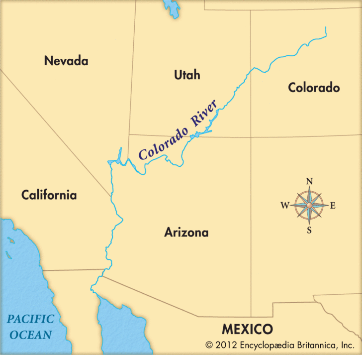 Colorado River USA Map