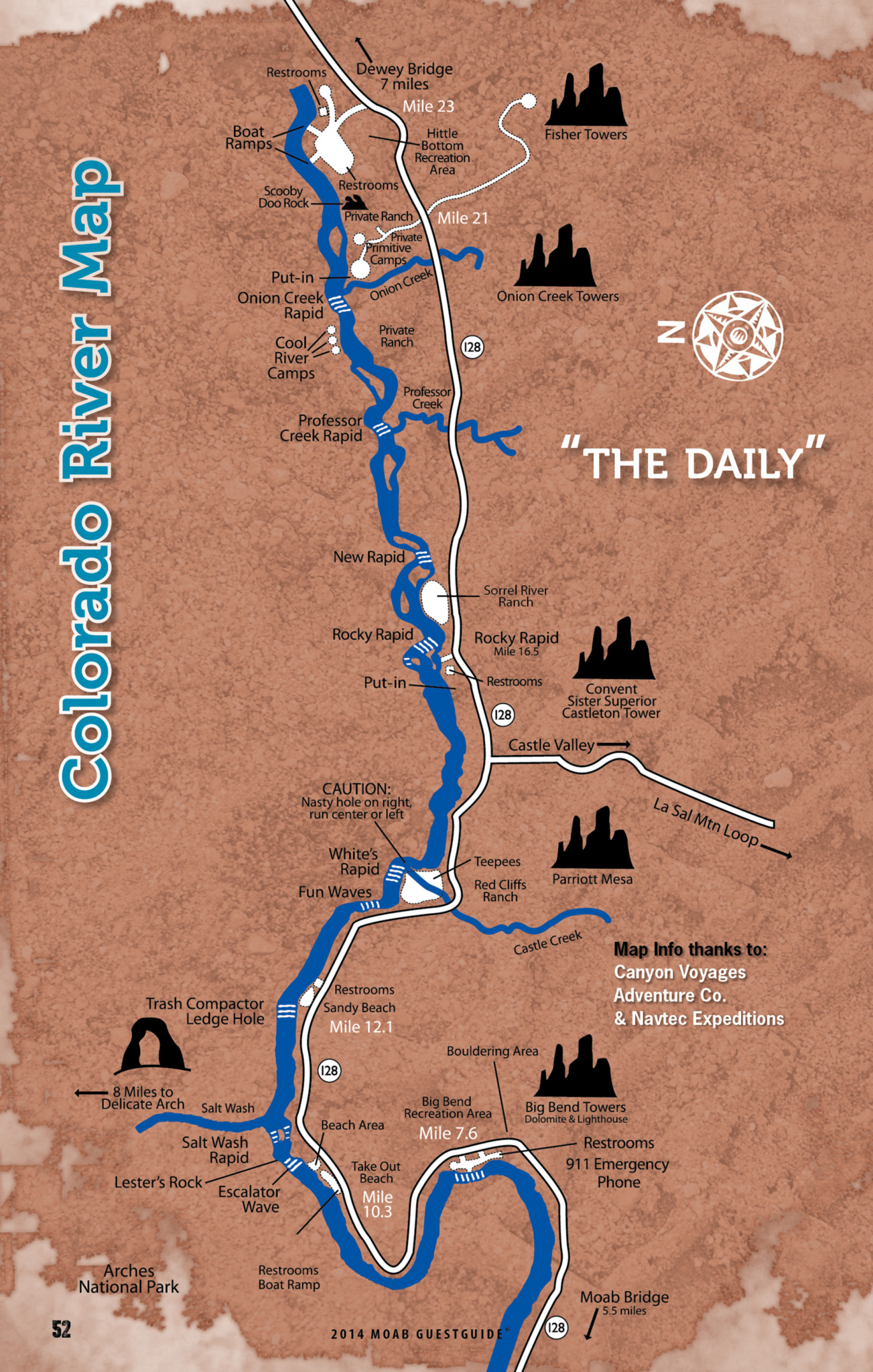 Colorado River Map Free GuestGuide Travel Leisure Publications