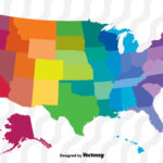 Colorful Vector Map Of The United States 113700 Vector Art At Vecteezy