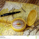 Compass And Map Royalty Free Stock Images Image 14320519