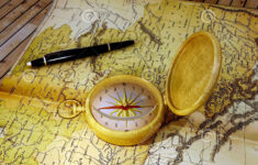 Compass And Map Royalty Free Stock Images Image 14320519