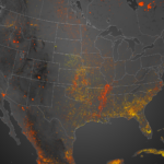 Continent On Fire Map Shows 6 Months Of Wildfires Burning North