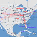 Delta Air Lines Route Map North America From Cincinnati