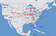 Delta Air Lines Route Map North America From Cincinnati