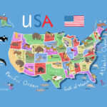 Detailed Cartoon Map Of The USA USA Maps Of The USA Maps