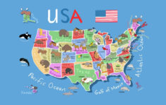 Detailed Cartoon Map Of The USA USA Maps Of The USA Maps