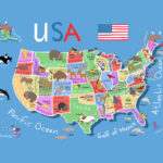 Detailed Cartoon Map Of The USA USA Maps Of The USA Maps