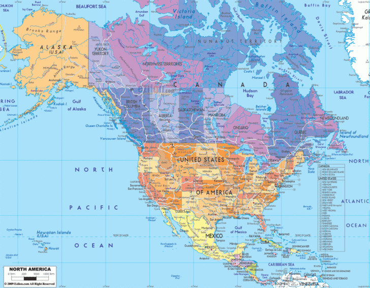 Map Of North USA