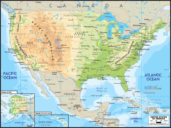 Geography Map Of The USA