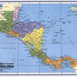 Detailed Political Map Of Central America Central America And The