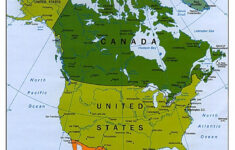 Detailed Political Map Of North America With Major Cities 1997