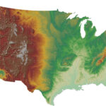 Detailed Relief Shaded Map Of The Contiguous U S Elevation Map Usa