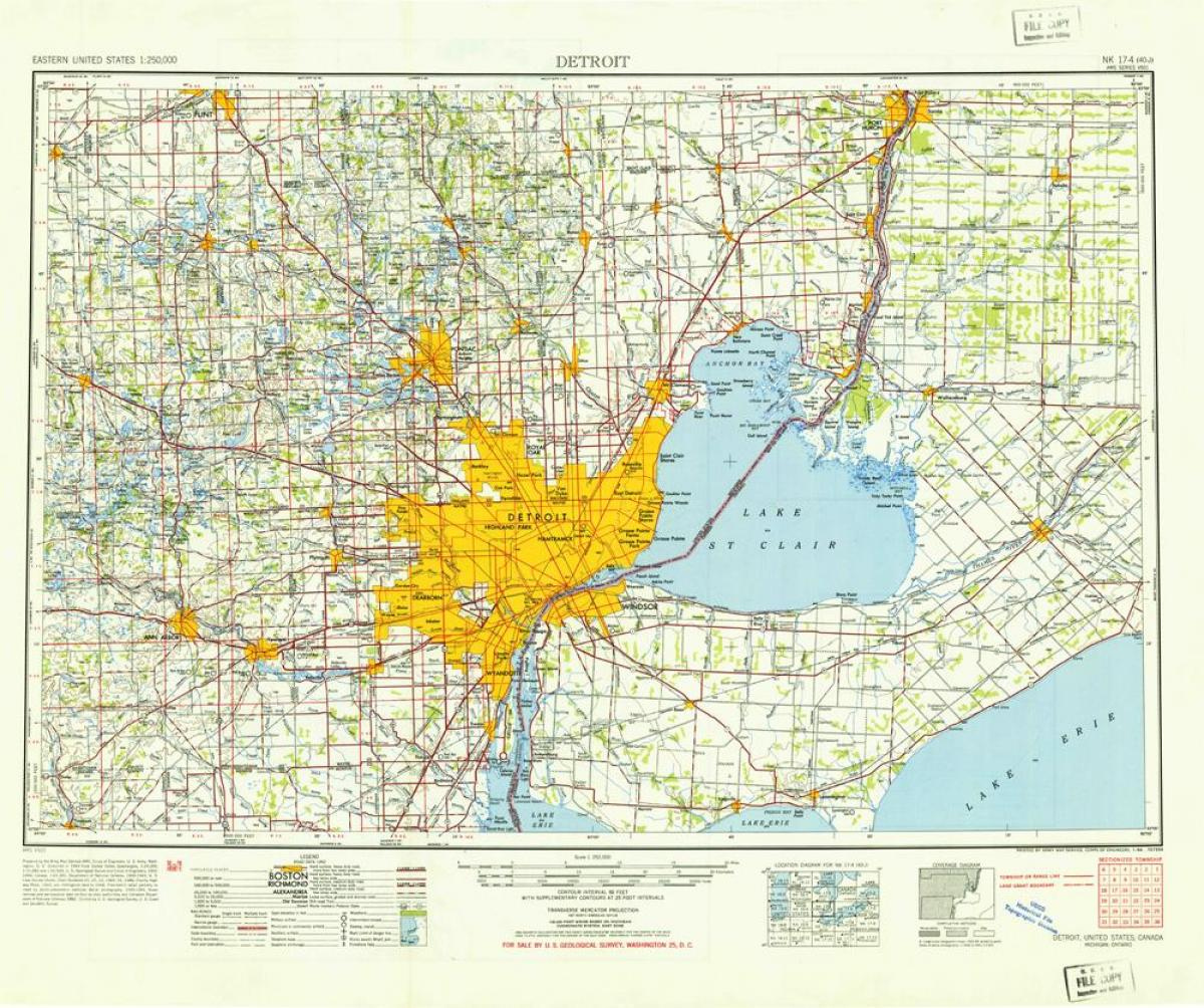 Detroit Map USA Detroit USA Map Michigan USA 