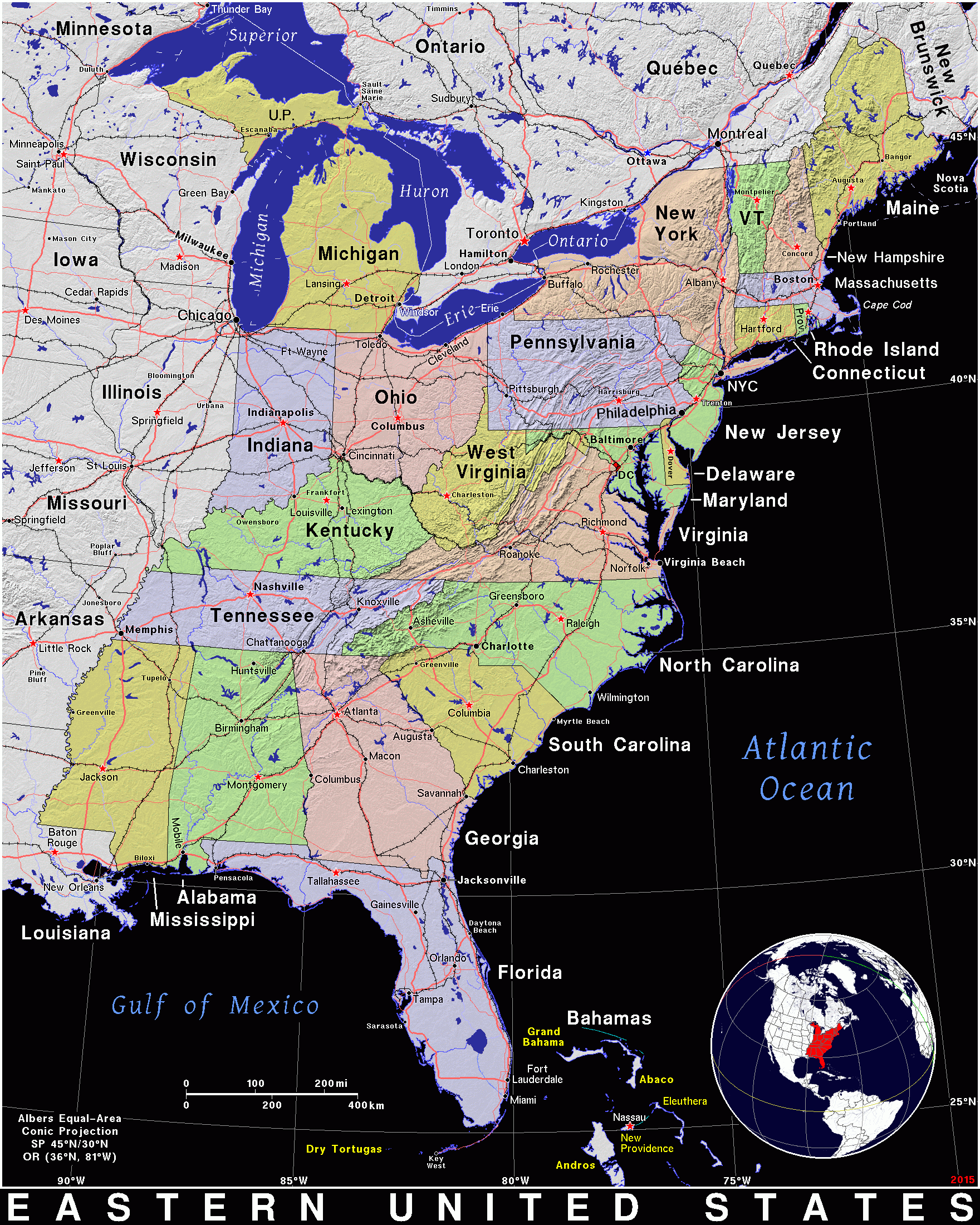 Eastern United States Public Domain Maps By PAT The Free Open 