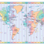 Education Classroom Decor Geography Our World Time Zone Wall Map