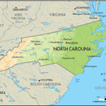 Geographical Map Of North Carolina And North Carolina Geographical Maps