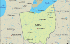 geographical map of ohio and ohio geographical maps Geographical Map Of Ohio And Ohio Geographical Maps