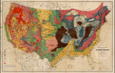 Geological Map Of The United States Compiled By C H Hitchcock And W P