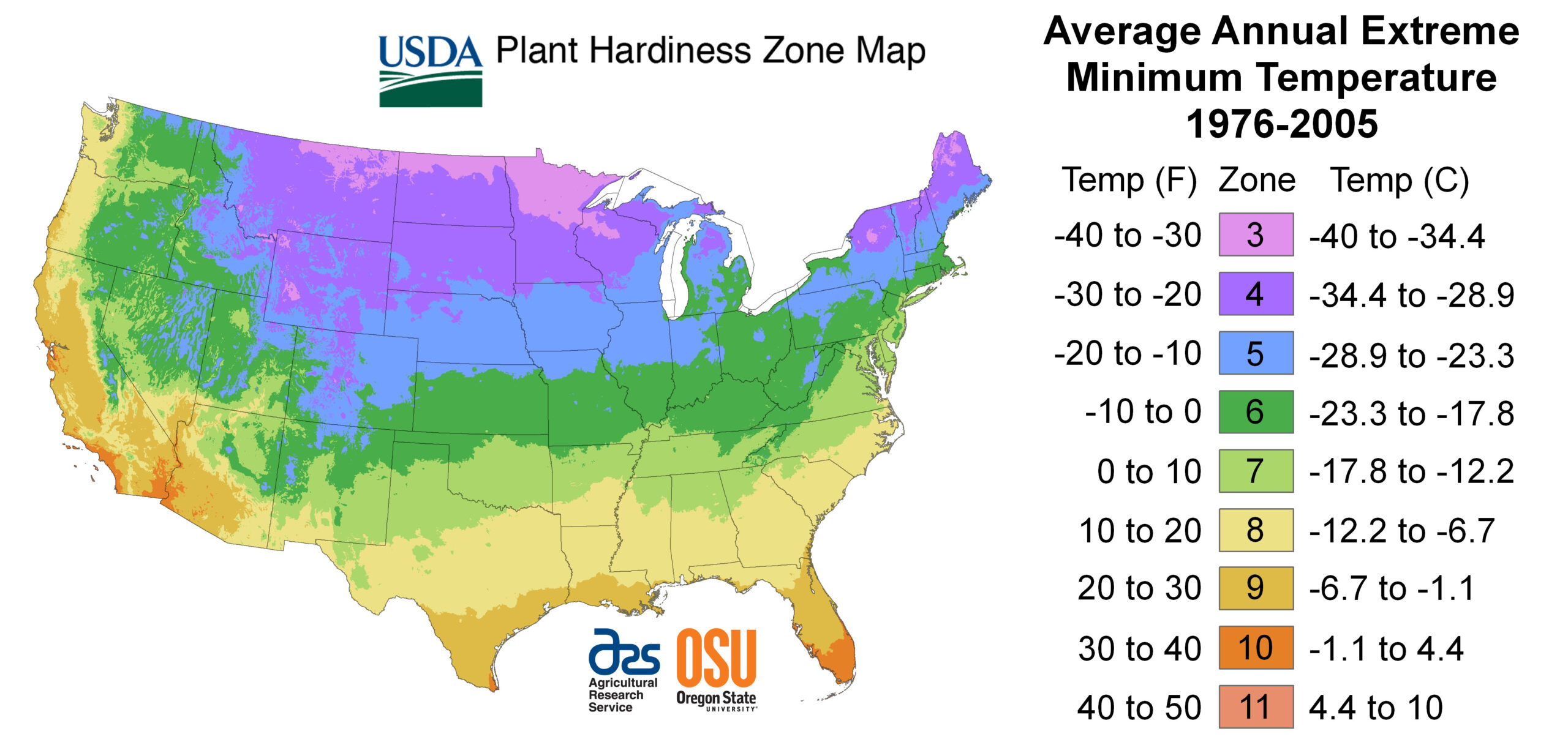 Hardiness Zone Map Eco Lawn Garden